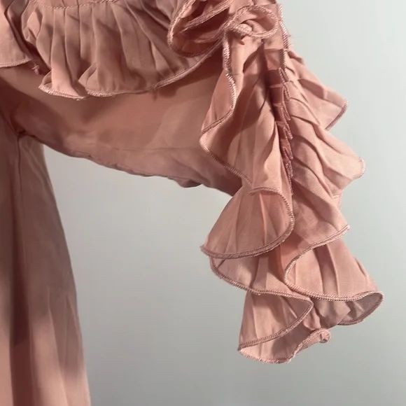 New Pretty Angel Pink,Baby doll dress, Tunic,Open shoulder,Ruffle,Large - Picture 7 of 12